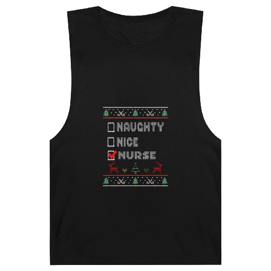Naughty Nice Nurse, Matching Christmas Group Barnard Tanks