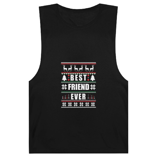 Funny Ugly Christmas Best Friend Ever Barnard Tanks