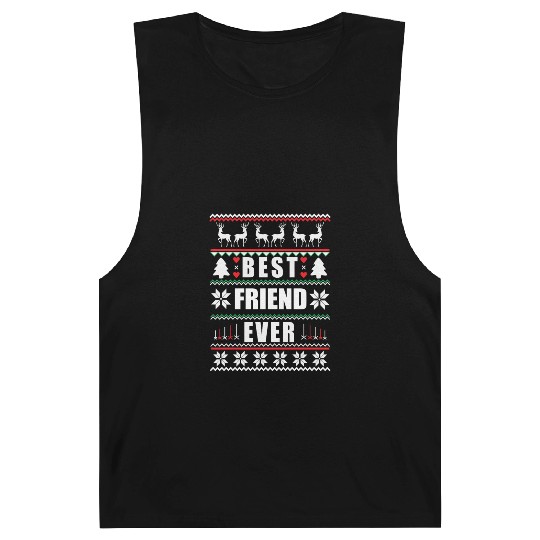 Funny Ugly Christmas Best Friend Ever Barnard Tanks