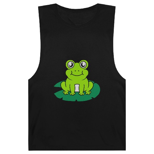 Cute frog sitting water lily Barnard Tanks