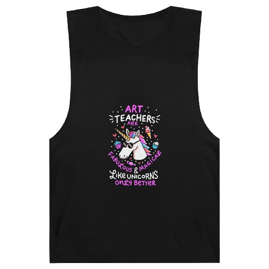 Art teacher gift art teacher school unicorn Barnard Tanks