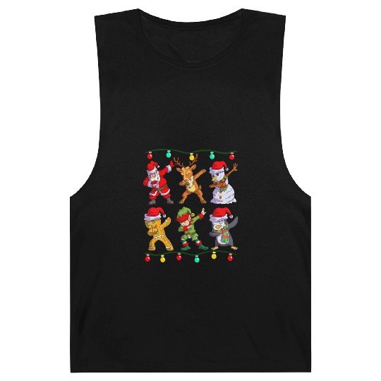 Christmas Kids Boys Men Dabbing Santa Elf Deer Barnard Tanks