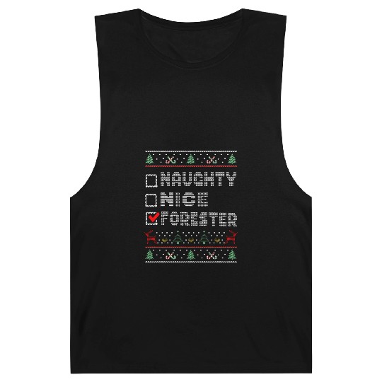 Naughty Nice Forester, Matching Christmas Group Barnard Tanks