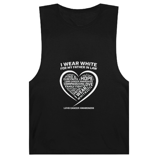 Dad I Wear White For My Father In Law Lung Cancer Barnard Tanks