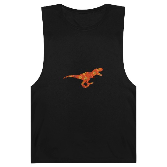 Dinosaur Pumpkin Head Jack O' Lantern Halloween Barnard Tanks
