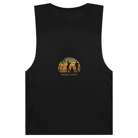 Retro Orange County Golf Golfing Fan Golfer Gift Barnard Tanks
