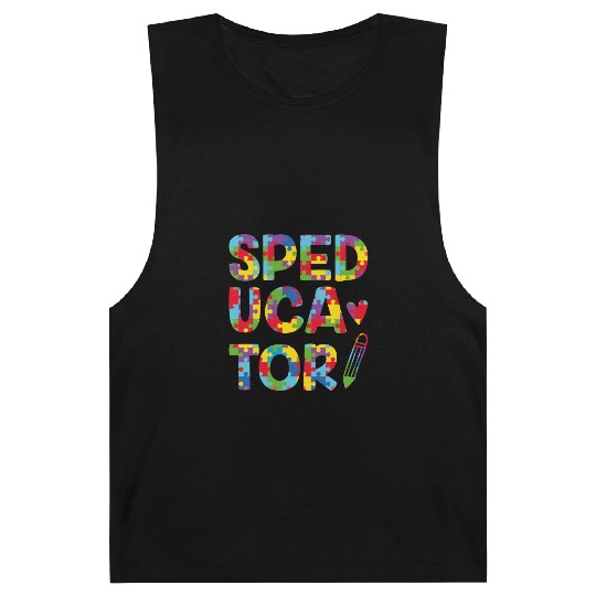 Speducator Sped Teacher Special Education Cute Barnard Tanks