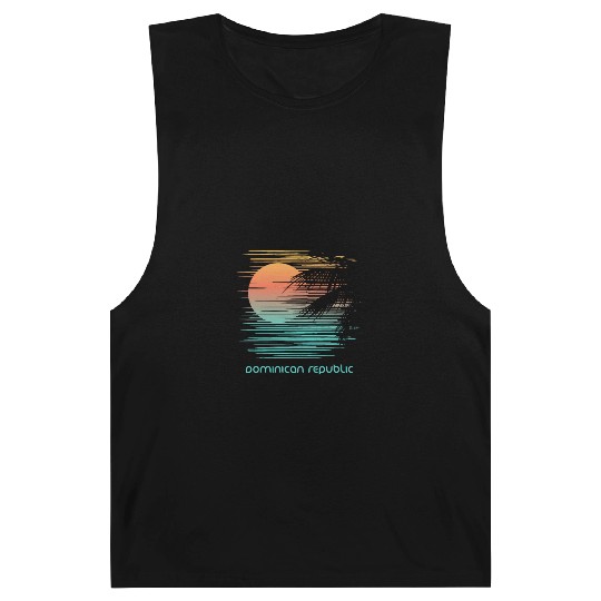Artistic Dominican Republic Palm Tree Vacation Barnard Tanks