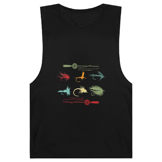 Trout Fly Fishing Nature Outdoor Fisherman Funny Barnard Tanks