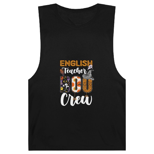 English Teacher Boo Crew Halloween Matching Barnard Tanks
