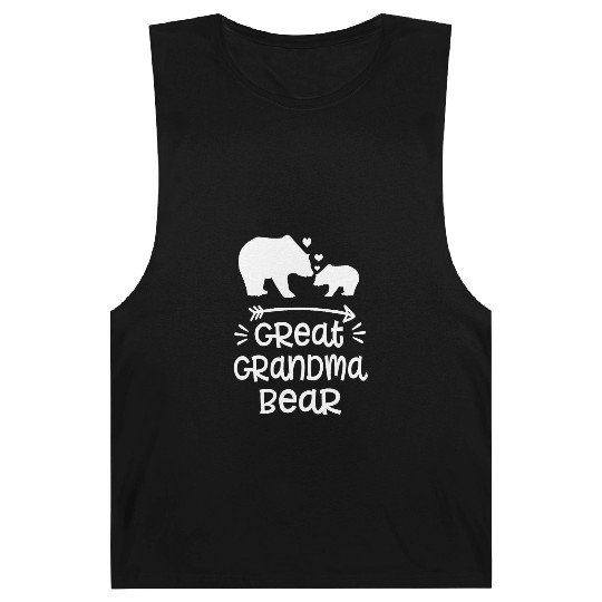 Womens Great Grandma Bear Hearts Arrow With Baby C Barnard Tanks