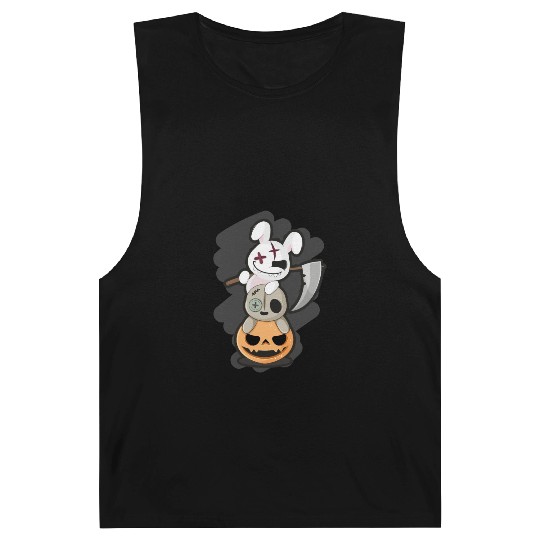 Grim Reaper Killer Bunny - Halloween Barnard Tanks
