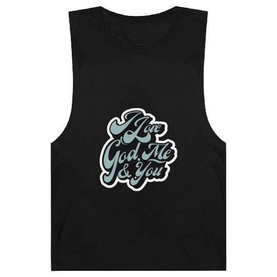 I Love God, Me & You (light blue) Barnard Tanks
