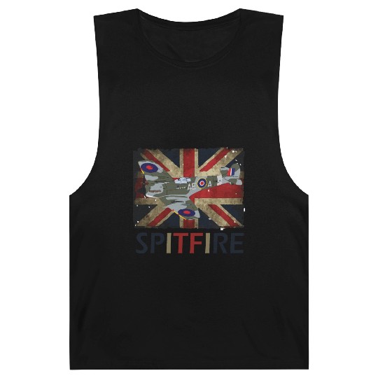 Spitfire WW2 Fighter Aircraft Airplane Union Jack Barnard Tanks