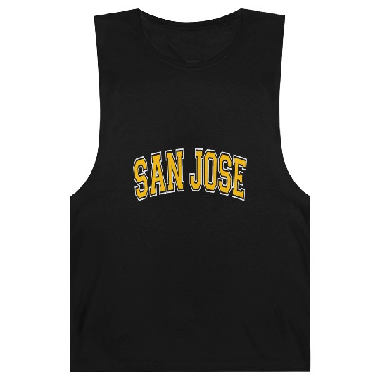 San Jose Varsity Style Amber Text Barnard Tanks