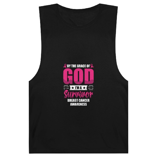 By The Grace Of God I'm A Breast Cancer Survivor Barnard Tanks