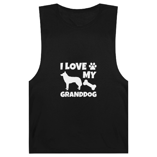 I Love My Granddog Husky Barnard Tanks