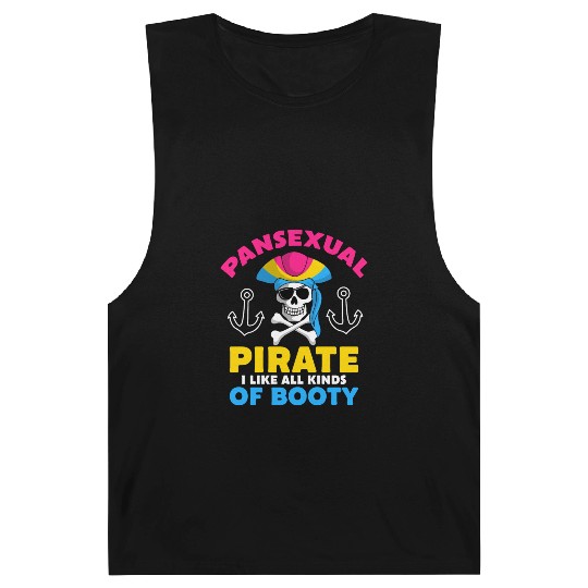 Pansexual Pirate LGBT-Q Pans Pride Month Barnard Tanks