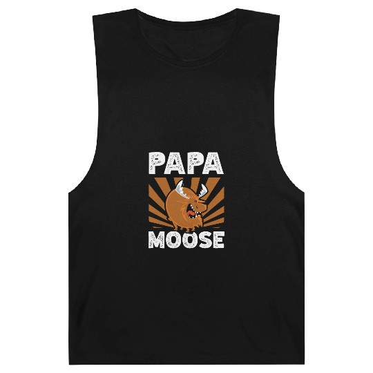 Papa Moose Wildlife Animal Alces Deer Fathers Day Barnard Tanks