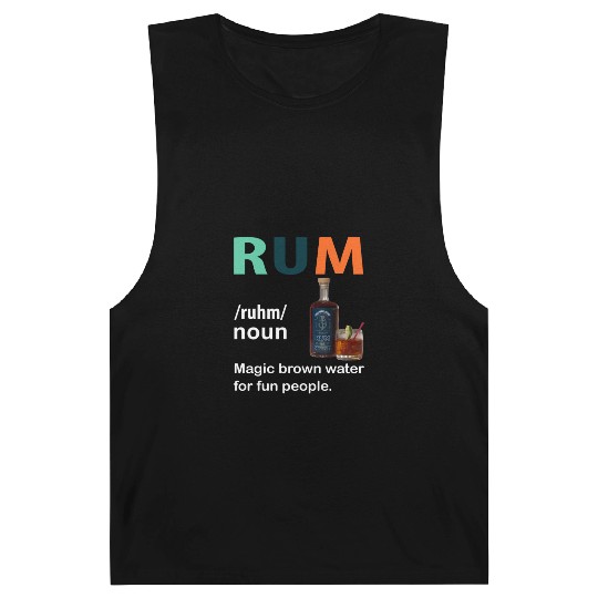 Rum Magic Brown Water For Fun People Funny Vintage Barnard Tanks