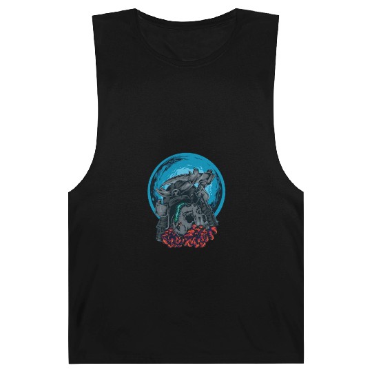 Death Skull Samurai Warrior Arrow Bug Moon Flowers Barnard Tanks