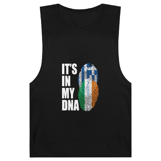 Greek And Irish Mix Heritage DNA Flag Barnard Tanks