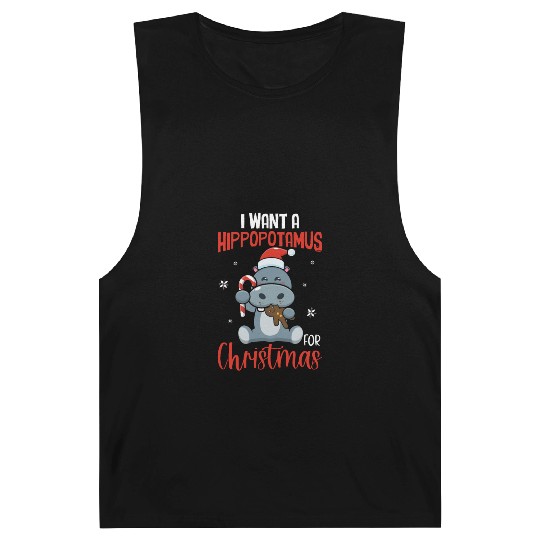 X-Mas Quote - I Want Hippopotamus For Christmas Hi Barnard Tanks