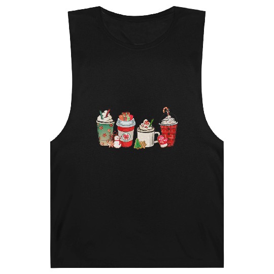 Merry Christmas Coffee Snowman Latte Peppermint Barnard Tanks