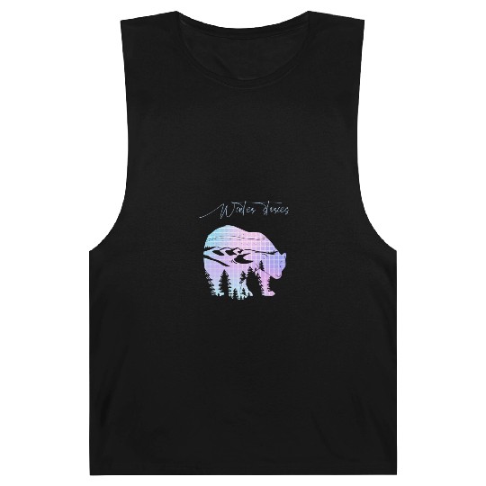 Winter stories Bear Trees Pastel Rainbow Barnard Tanks