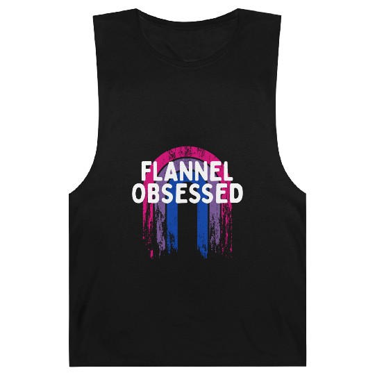 Flannel Obsessed Bisexual LGBTQ Bi Pride Outfit Barnard Tanks