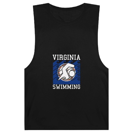 Virginia Flag Swimming Team Swim Swimmer US State Barnard Tanks