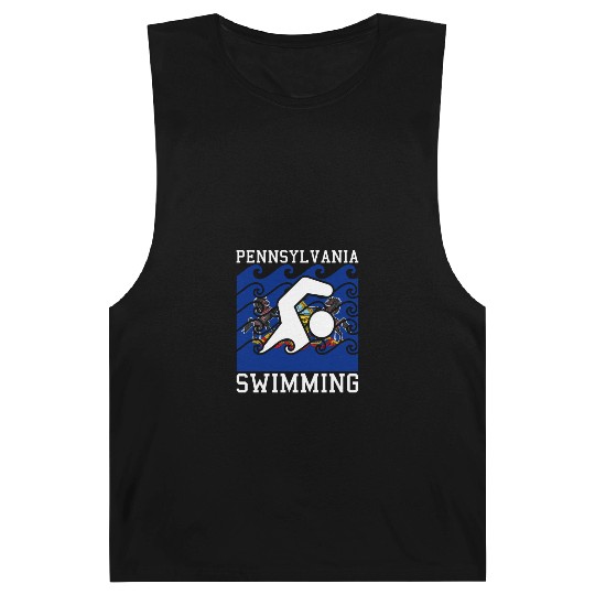Pennsylvania Flag Swimming Team Swim Swimmer US St Barnard Tanks