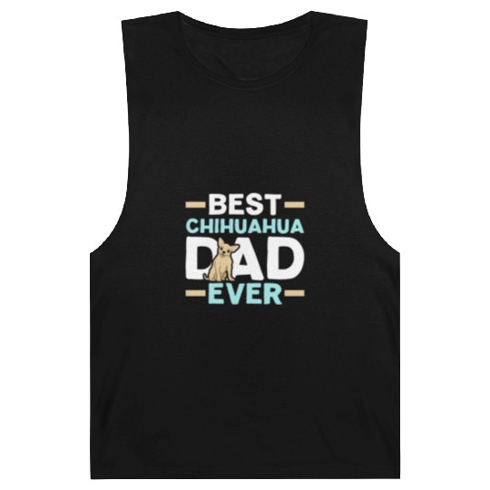 Best Chihuahua Dad Ever Dog Owner Puppy Lover Paw Barnard Tanks