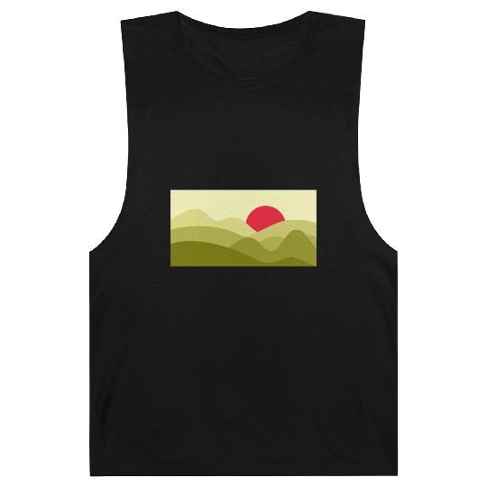 Minimalist Sun Lime Green Barnard Tanks