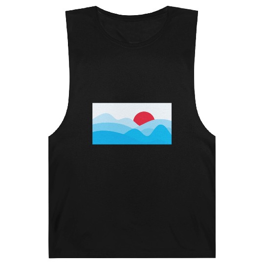 Minimalist Sun Light Blue Barnard Tanks