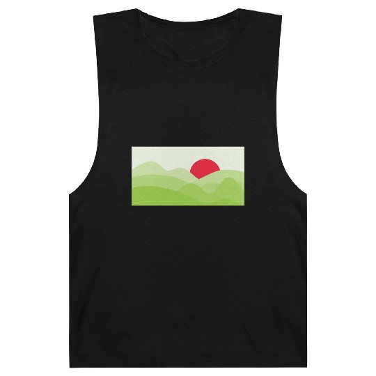 Minimalist Sun Light Green Barnard Tanks