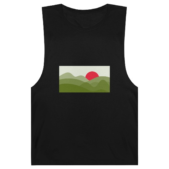 Minimalist Sun Pickle Green Barnard Tanks