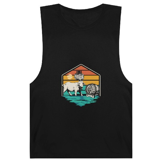 Beer Drinking Goat Men Beer Lover Barnard Tanks