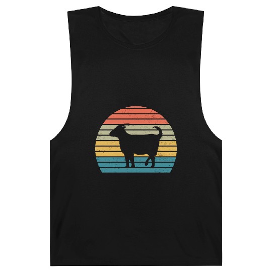 Goat Lover Gift Funny Retro Vintage Farm Barnard Tanks