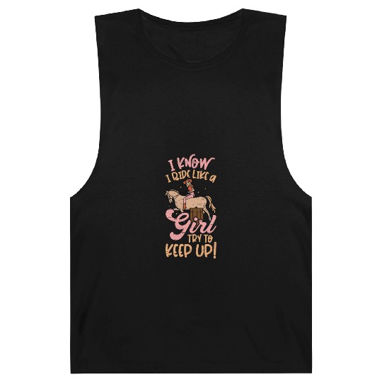 Barrel Racing Rodeo Equestrian Horse Barrel Racer Barnard Tanks