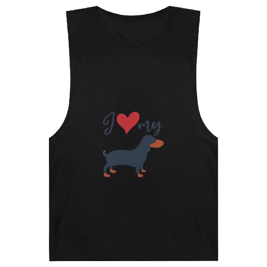 Dog Lovers I love my Dachshund Barnard Tanks