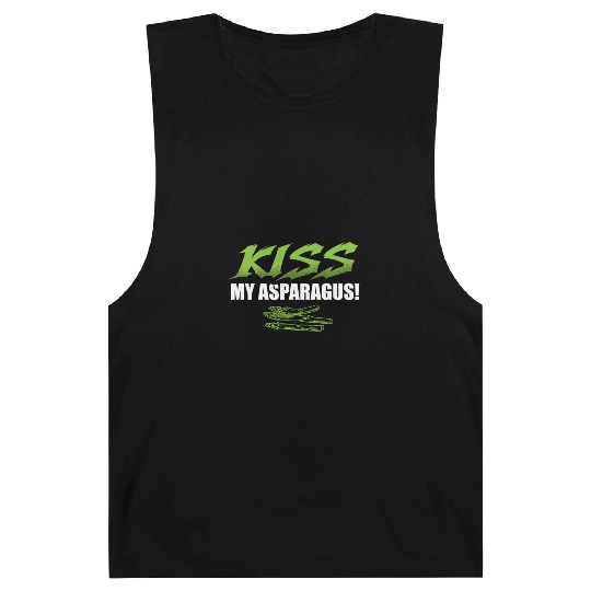 Kiss My Asparagus Lover Vegetarian Vegetable Vegan Barnard Tanks