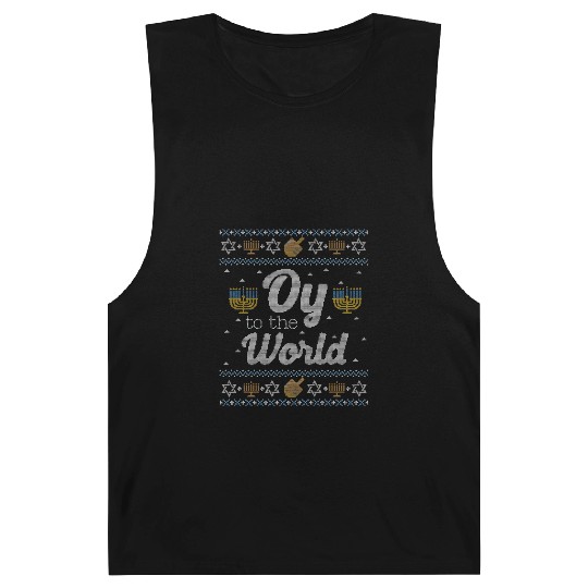 Funny Ugly Hanukkah Oy To The World Barnard Tanks