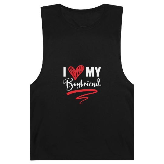 I Love My Boyfriend Valentines Day Cupid Love Barnard Tanks