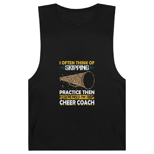 Cheer Coach Lifestyle Ironic Witty Sarcastic Quote Barnard Tanks