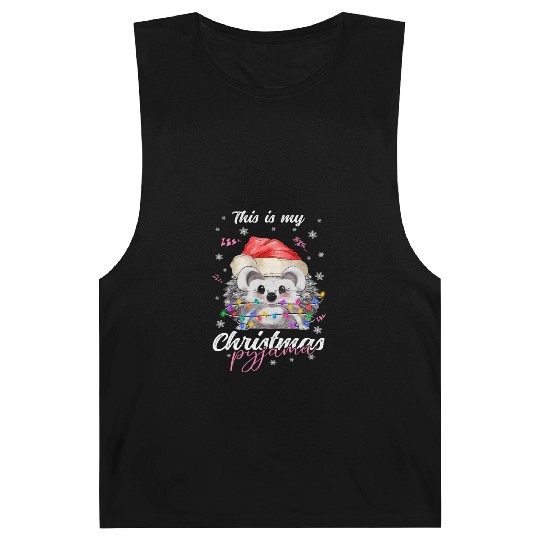 Winter Christmas Pyjama Hedgehog Barnard Tanks