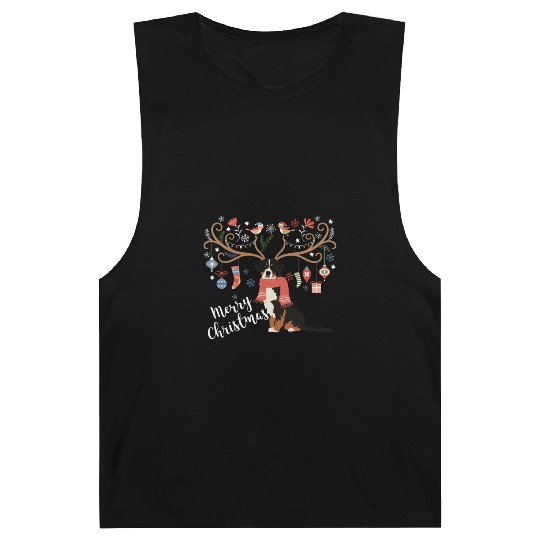 Bernese Mountain Dog Christmas Barnard Tanks