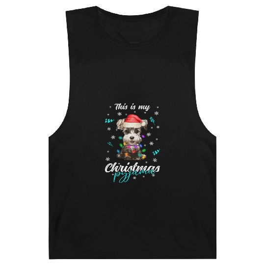 Winter Christmas Pyjama Miniature Schnauzer Barnard Tanks