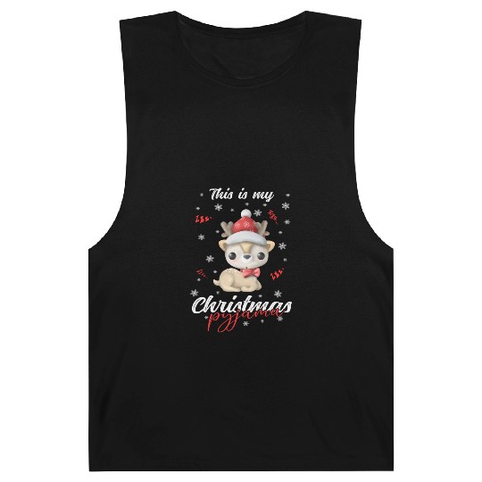 Winter Christmas Pyjama Reindeer Barnard Tanks