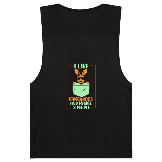 I Like Kangaroos And Maybe 3 People Lover Kangaroo Barnard Tanks